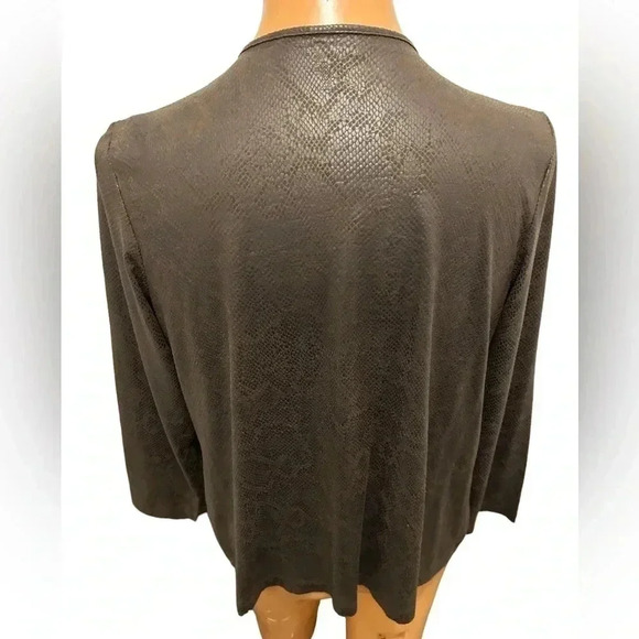 Wrangler Vintage Rock 47 Brown Snakeskin-print jacket. EUC Measurements in pics - Picture 3 of 7